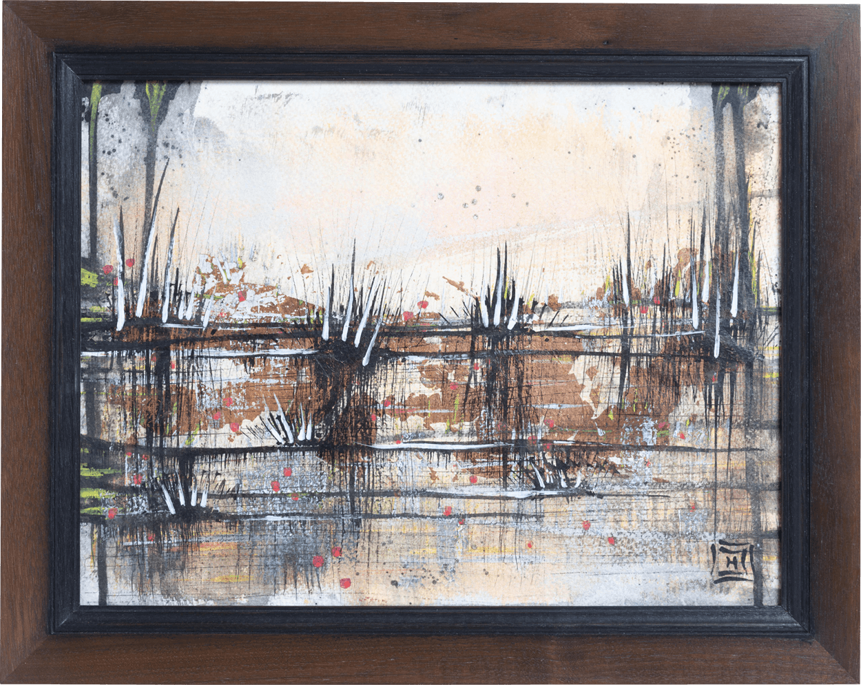 Eigen ontwerp - notenhouten profiellijst, Voor <i>Riet</i> door Helma Jansen, 2005 - 